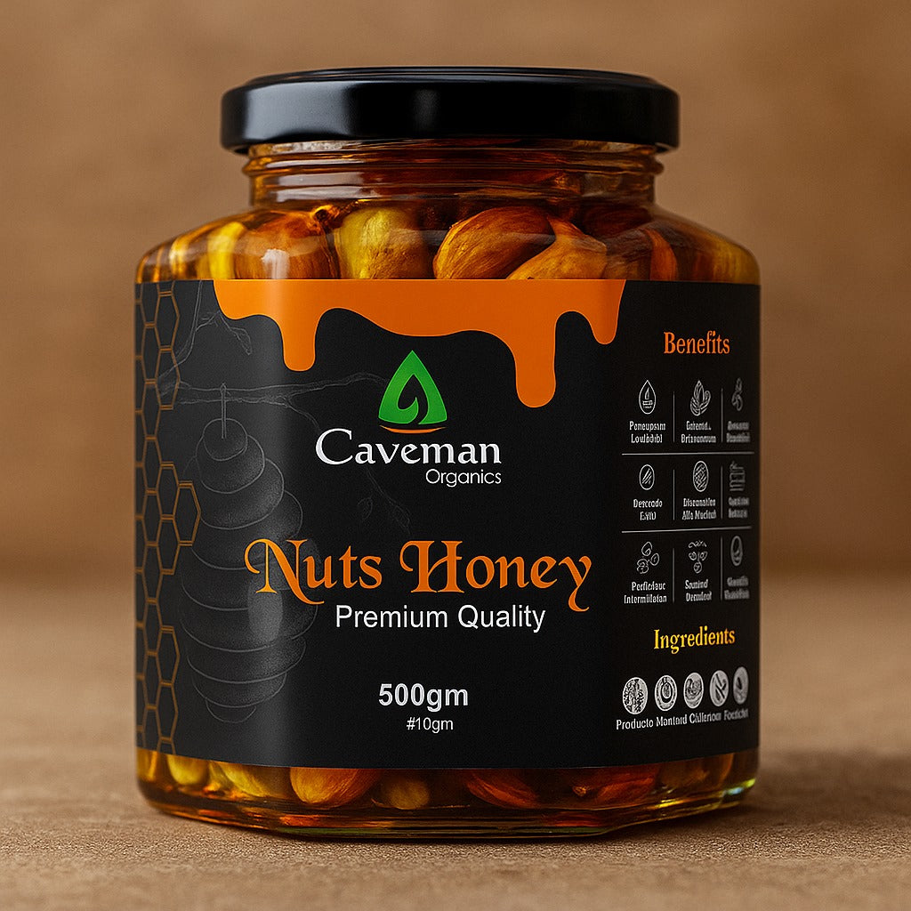 Nuts Honey | Natural Energy Booster | Supports Heart Health - Rich in Antioxidants